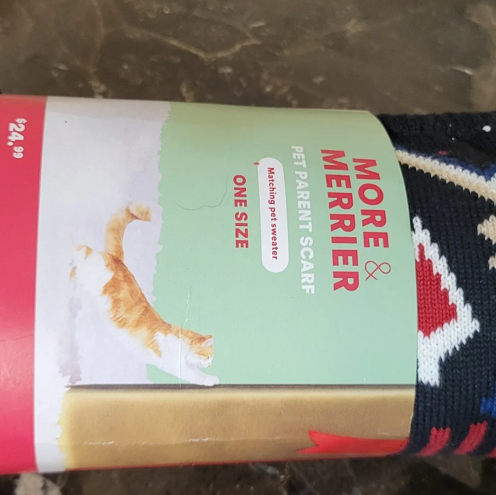Pet/parent scraf matching sweater